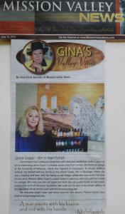 San Diego,Mission Valley News - Jasna Gopic- Art In Nail Polish  By Gina Cord